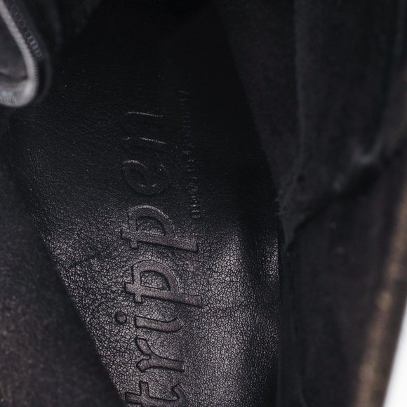 Trippen Happy Freak Black Leather Block Boots - Picture 10 of 11